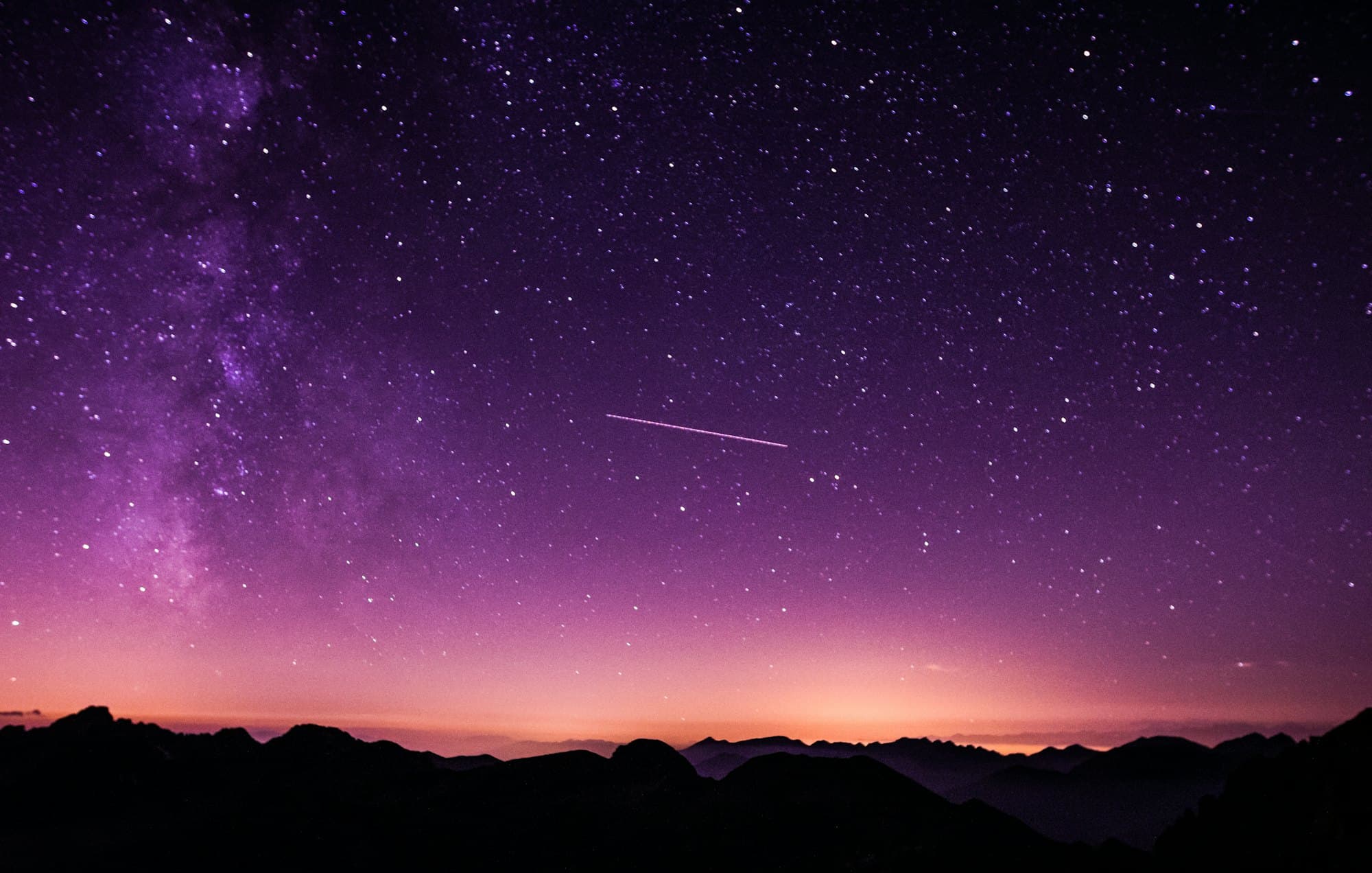 Night Sky: The Milky Way over quiet hills